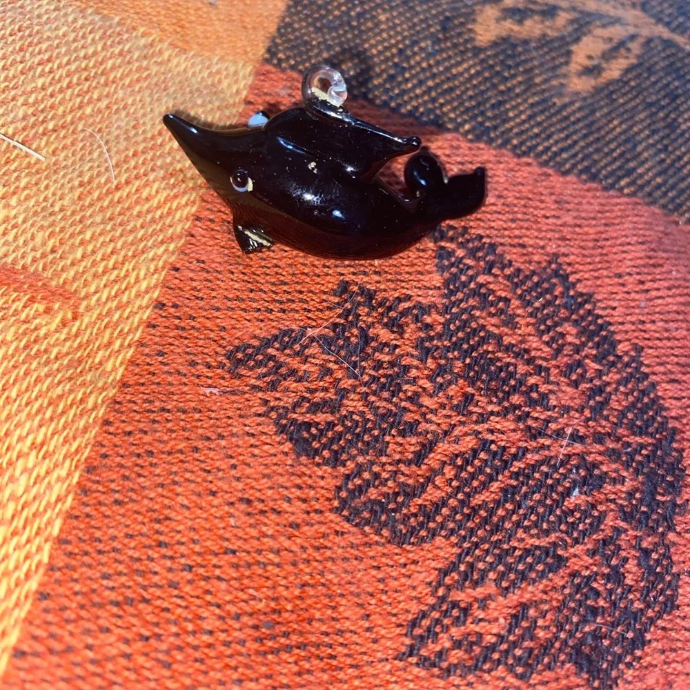 Colorful Glass Fish Figurine Set that hangs